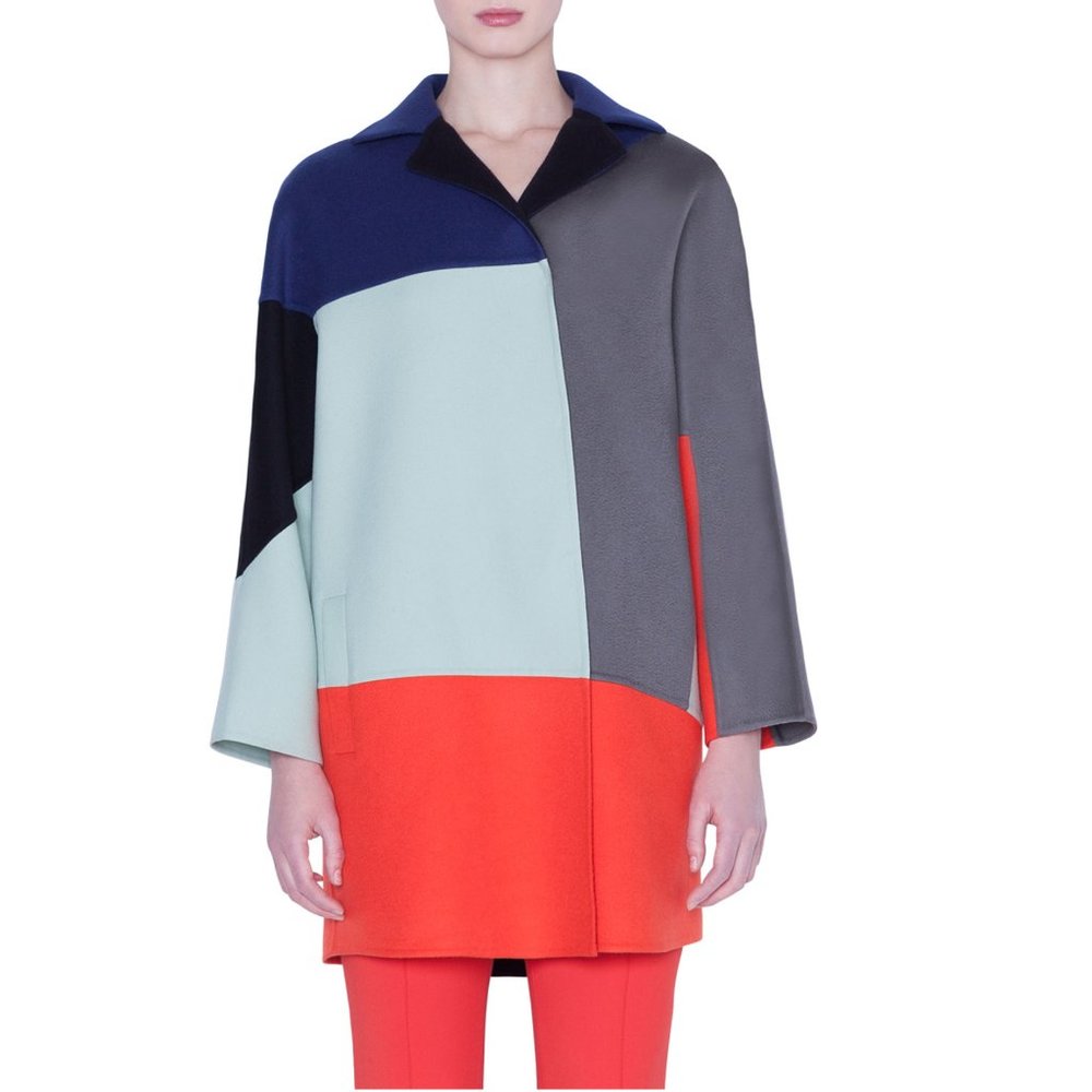 $5990 Akris Einstein Short Cashmere Coat-abstract cashmere coat-size 8-NWT - Picture 6 of 7